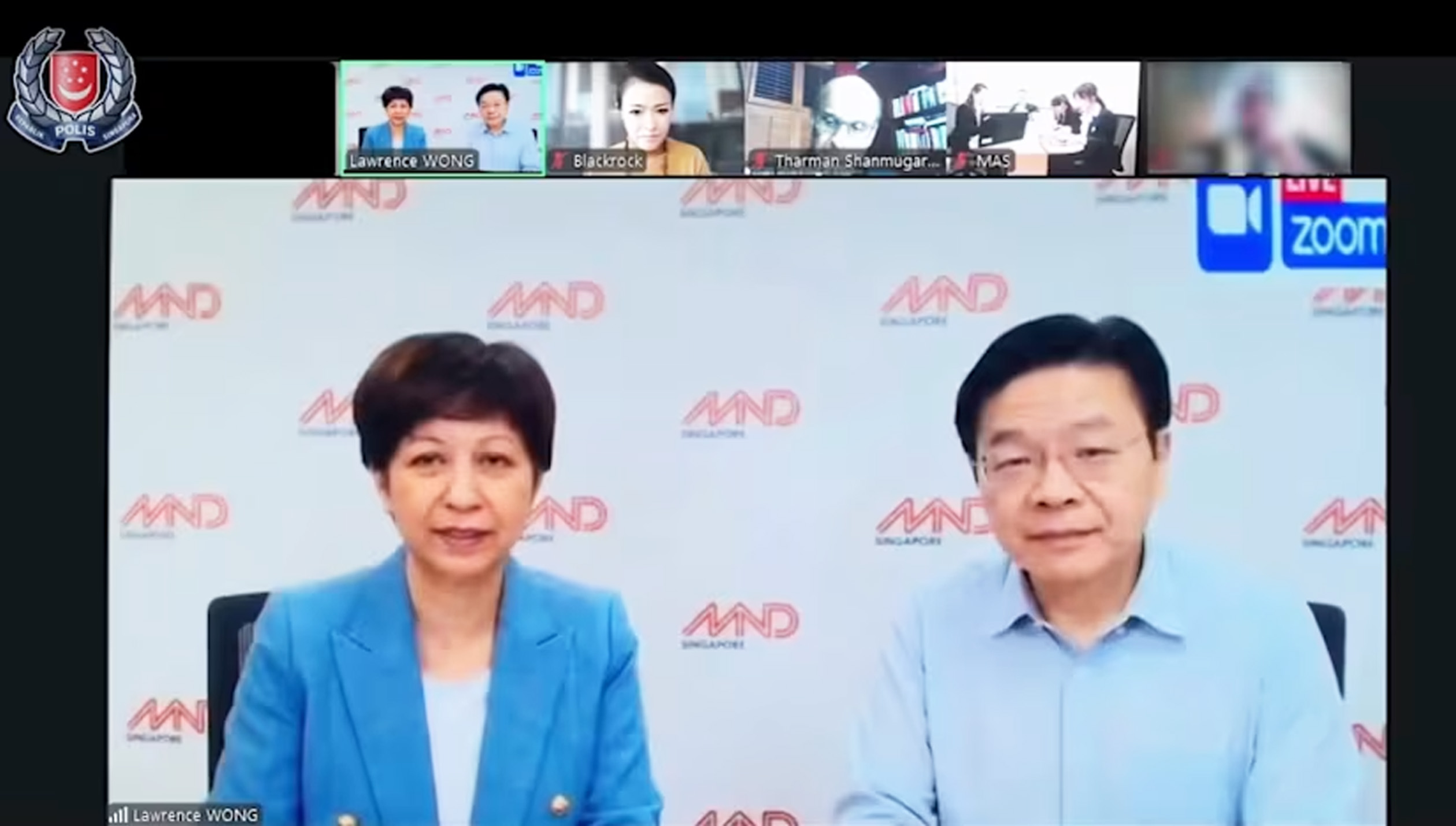 Polisi Singapura Selidiki Rapat Zoom Palsu Mirip PM Lawrence Wong