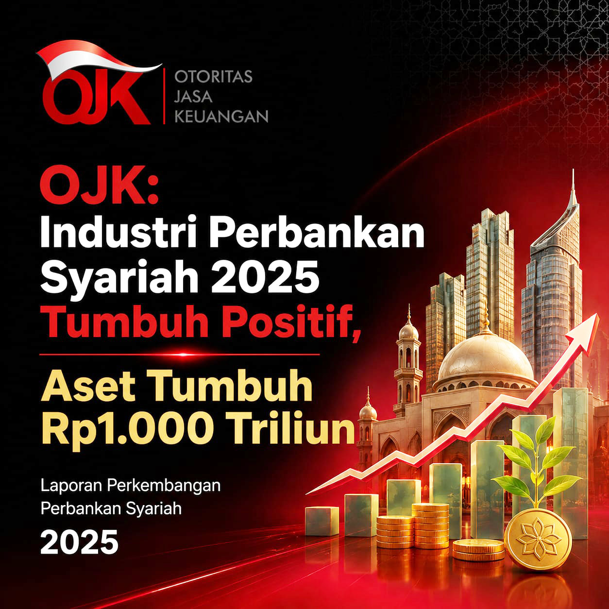 OJK : Industri Perbankan Syariah 2025 Tumbuh Positif, Aset Tembus Rp 1.000 Triliun